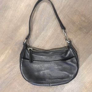 Black leather Coach purse